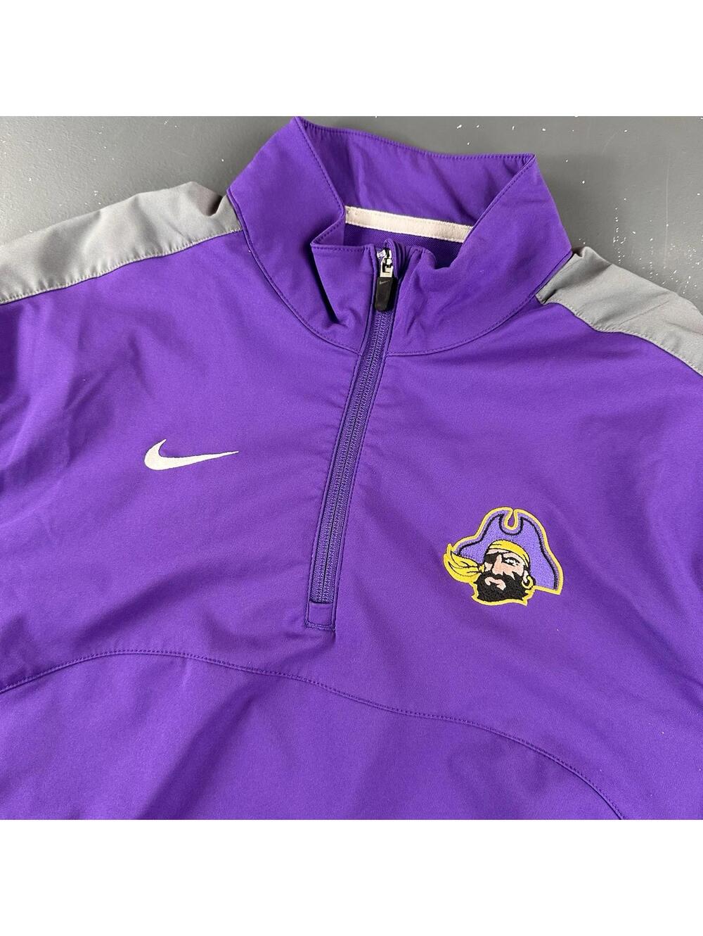 East Carolina Pirates Baseball Softball Jacket Small Purple Short Sleeve Nike